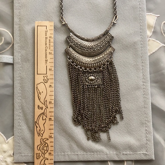 Statement Fringe Necklace - Picture 3 of 5